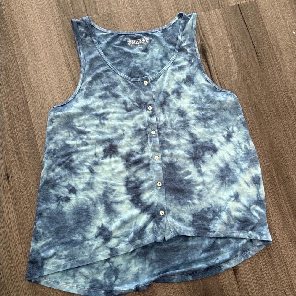 Mudd Women's Tie-Dye Tank Tops - Red/orange and Blue - Picture 10 of 14